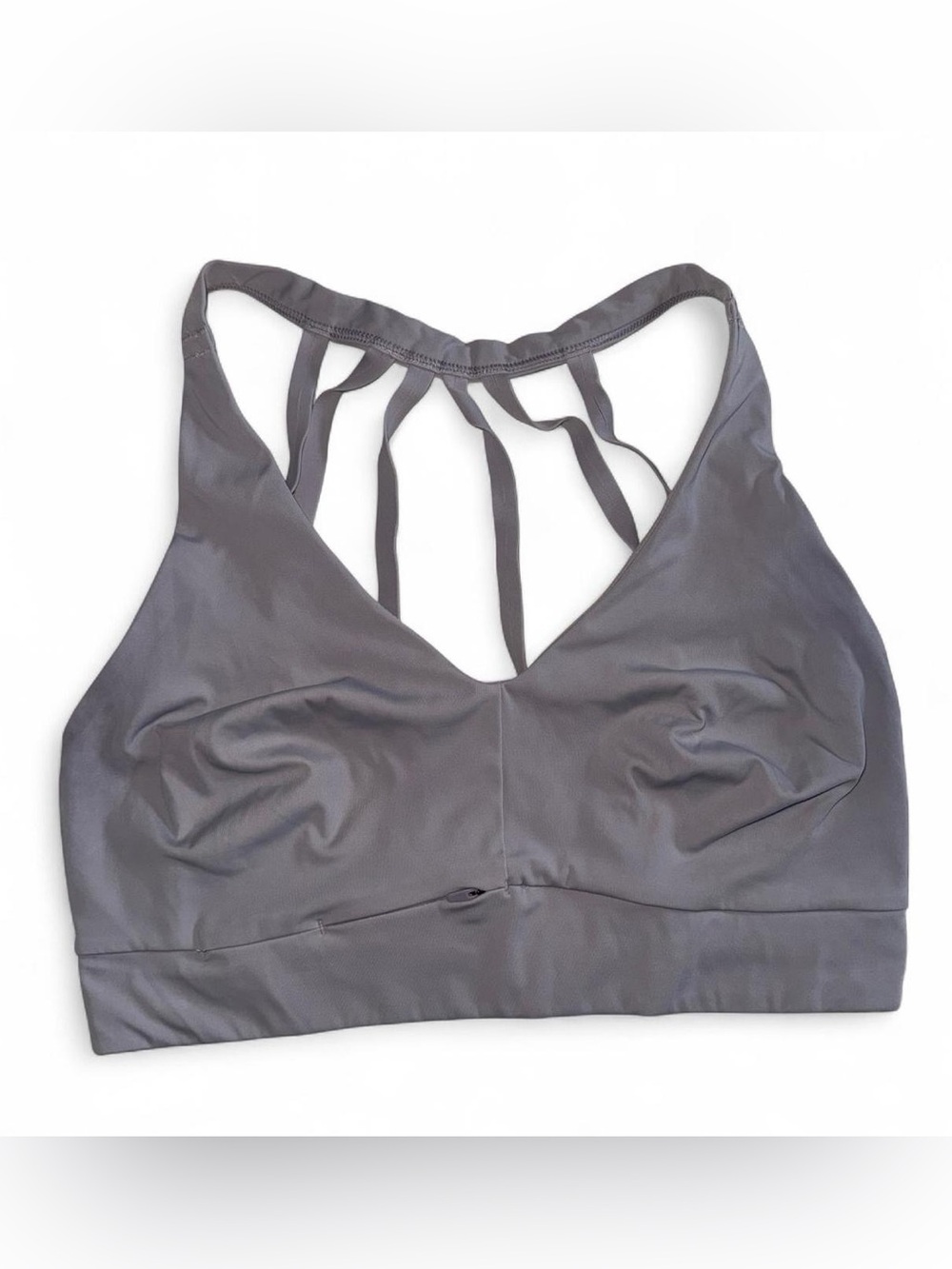 Athleta Gray Strappy Sports Bra